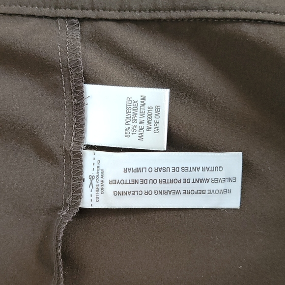 Laura Ashley Women's Brown Roll Tab Zip Up Jacket, PM - Picture 8 of 9